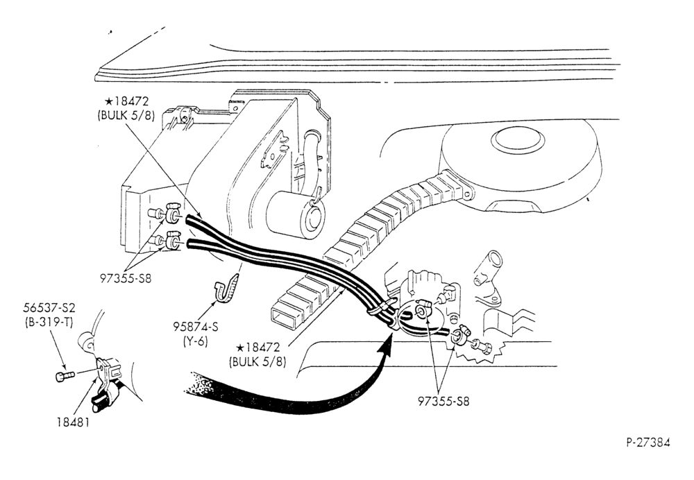 HEATER HOSES & TUBES-8 cyl. - 5.8L & 6.6L - w/o A/C - w/o aux. heat-E