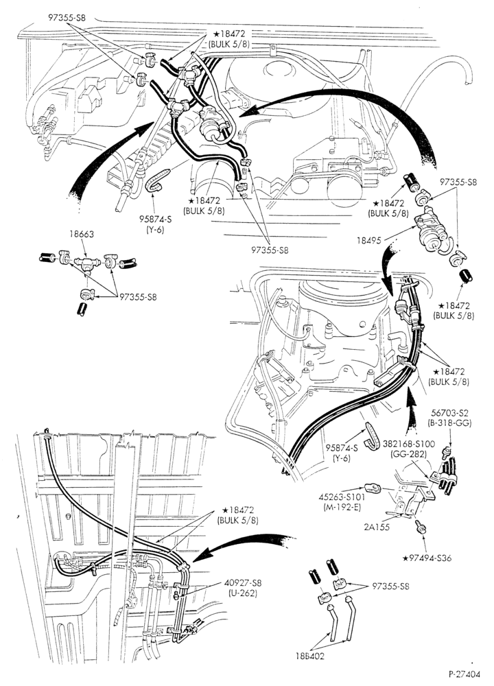 HEATER HOSES & TUBES-8 cyl. - 7.5L - w/aux. A/C - w/aux. heat - L.W.B.-E