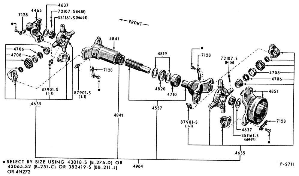 46 - REAR AXLE-Inter-axle driveshaft-FT800/900
