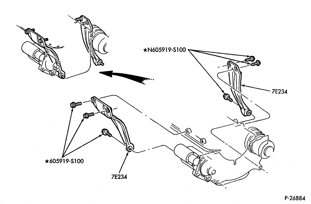 70.6 - EXTERNAL PARTS-Transmission to engine brace-5/S