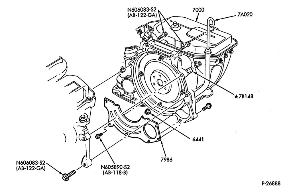 A70.7 - ATX TYPE - EXTERNAL PARTS-ATX TYPE - transmission installation - 6 cyl. 3.0L - ATX