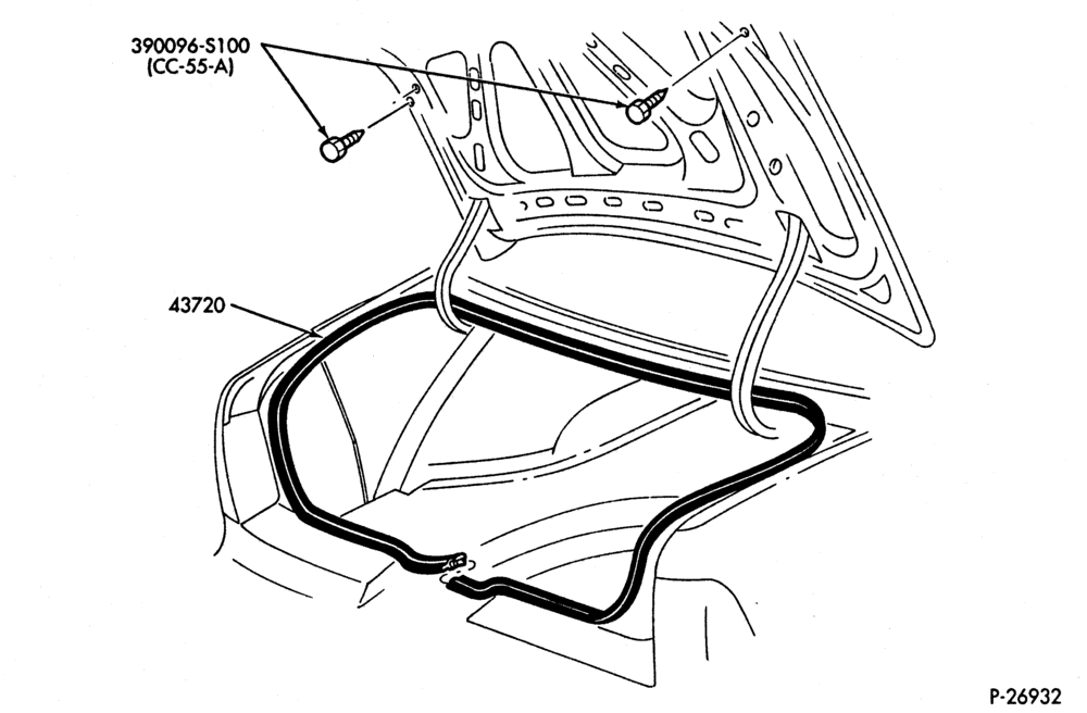 400 - ROOF-Luggage compartment weatherstrip & plug buttons