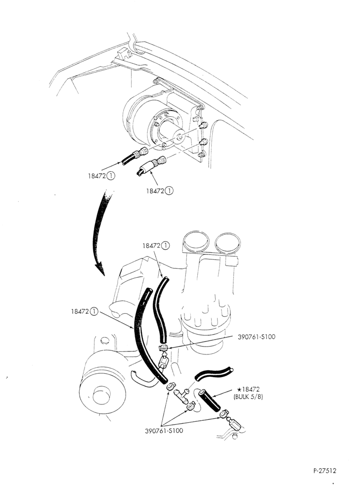 HEATER HOSES & TUBES-8 cyl. - 7.5L - w/o aux. heat-E