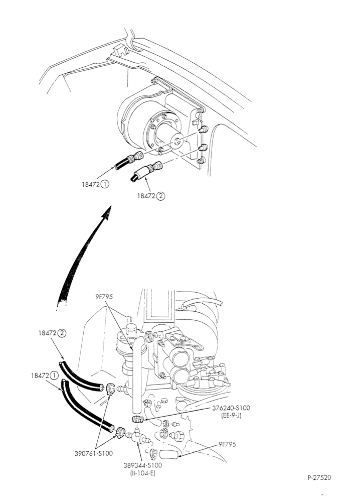 HEATER HOSES & TUBES-8 cyl. - 5.0L - w/o aux. heat-E