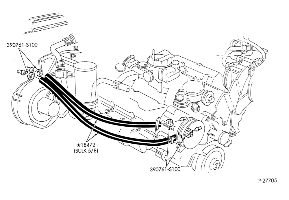 HEATER HOSES & TUBES-8 cyl. - 7.5L - California-F & U
