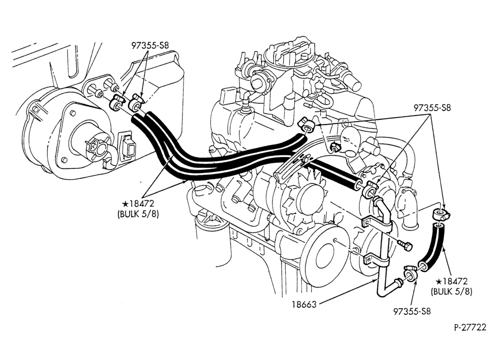 HEATER HOSES & TUBES-6 cyl. - 2.8L-R & B