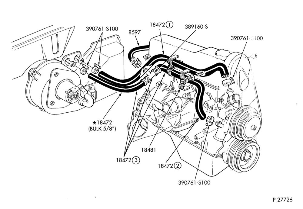 HEATER HOSES & TUBES-4 cyl. - 2.0L-R & B
