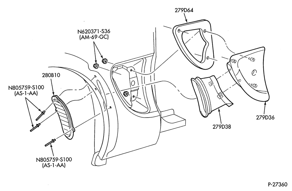 270.1 - BODY SIDES AND QUARTER-Quarter panel air scoop