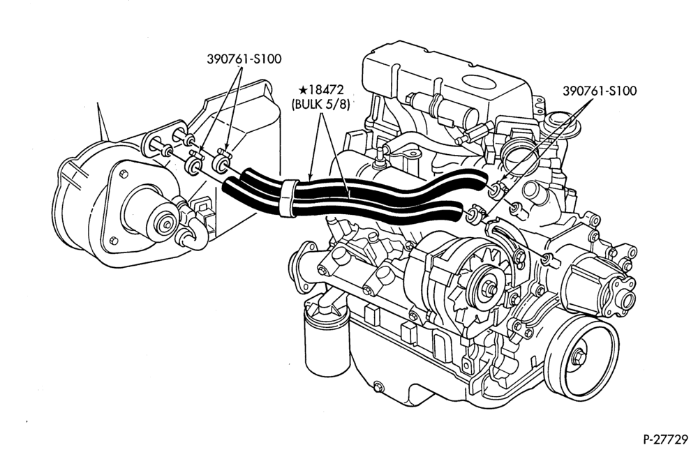 184 - HEATERS-Heater hoses - 6 cyl. 2.9L-B