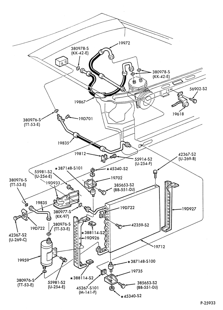 AC HOSES & TUBES-6 cyl. - 4.1L-G,MF