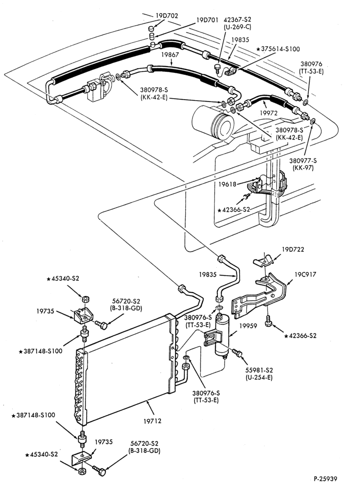 AC HOSES & TUBES-8 cyl. - 4.2L & 5.0L-G,MG