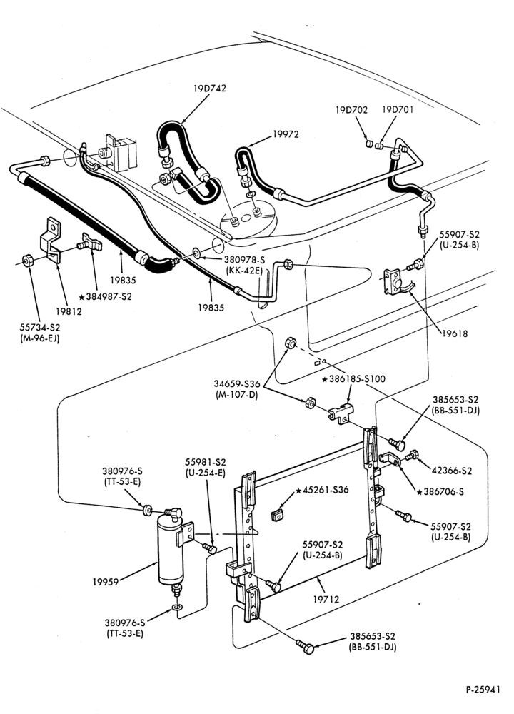 AC HOSES & TUBES-4 cyl. - 2.3L-L,ML