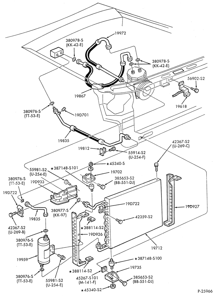 AC HOSES & TUBES-6 cyl. - 3.3L-S,MF