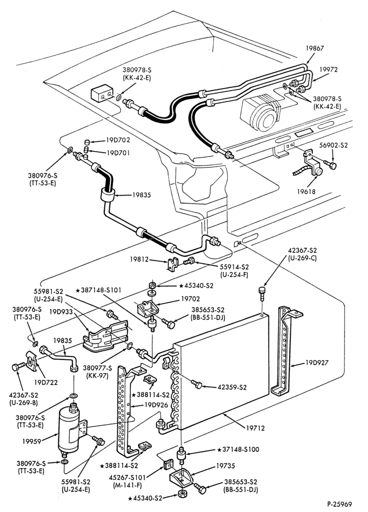 AC HOSES & TUBES-8 cyl. - 4.2L-G,MF