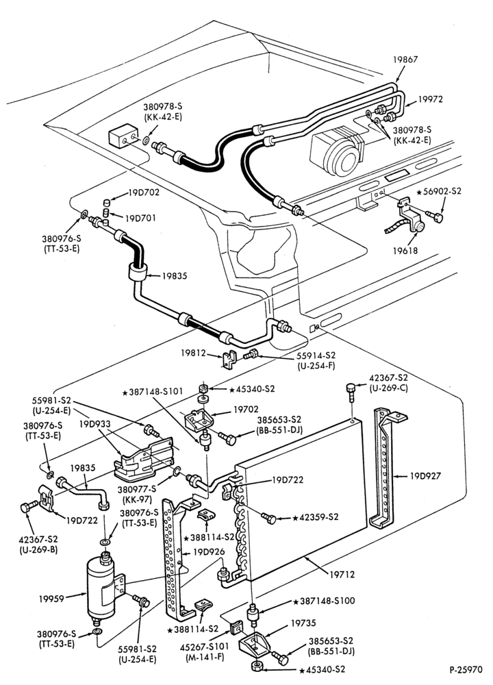 AC HOSES & TUBES-8 cyl. - 4.2L & 5.0L-S,MF