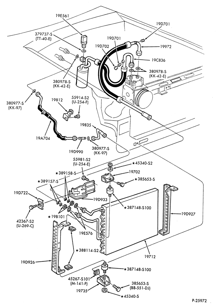 AC HOSES & TUBES-6 cyl. - 3.3L-S,MF