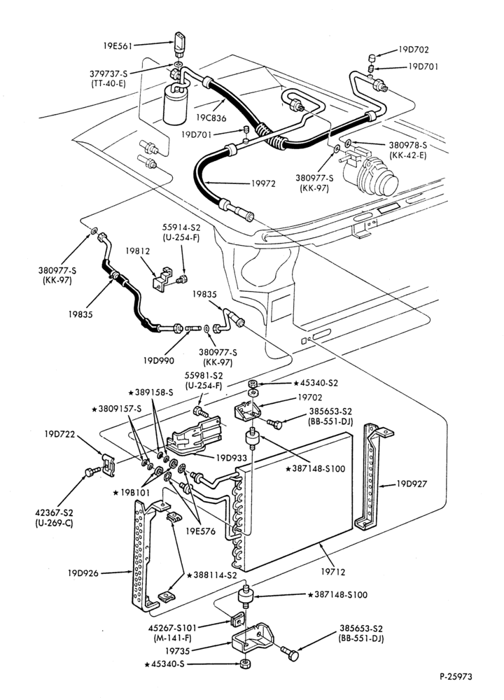 AC HOSES & TUBES-8 cyl. - 4.2L-S,MF