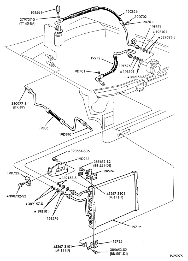 AC HOSES & TUBES-6 cyl. - 3.8L-S,MF