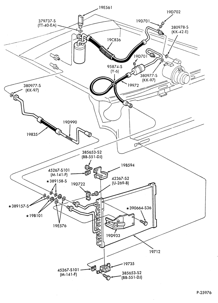 AC HOSES & TUBES-8 cyl. - 5.0L-S,MF