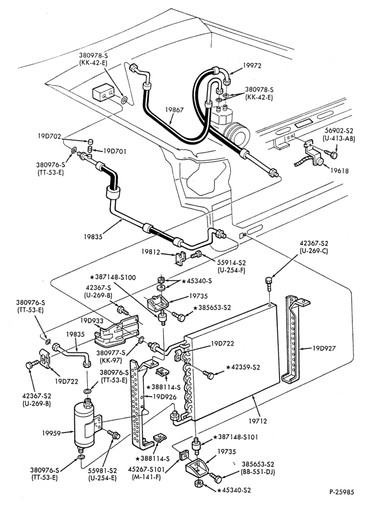 AC HOSES & TUBES-6 cyl. - 3.3L-P,MP