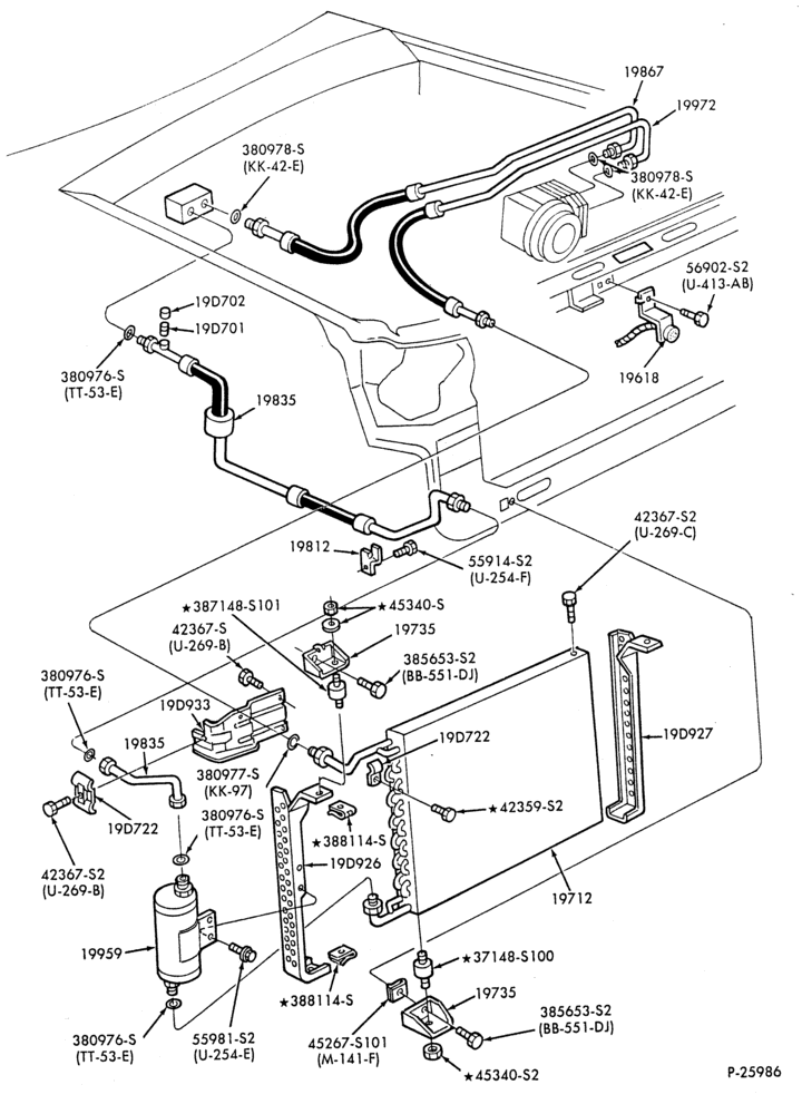 AC HOSES & TUBES-8 cyl. - 4.2L-P,MP