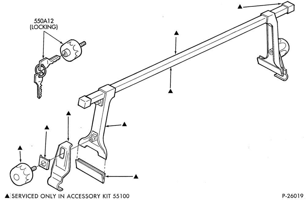 400 - LIFT/TAILGATE, BACK-OF-CAB, BACK WINDOW-Roof rail kit - clamp-on-E150/350,E(Super Duty)