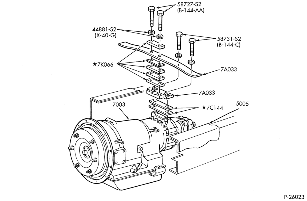 T75 - AT 542 & AT 545-Supports - AT 542 & AT 545 - 6 cyl. FD-1060 diesel-F800-B/T84