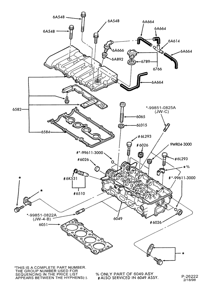 60.1L - 4 CYL. 2.0L-Valve cover and related parts