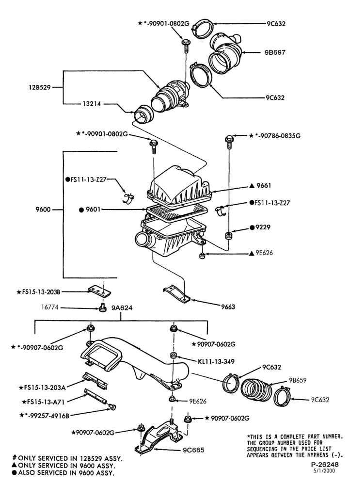 96 - 6 CYL. 2.5L-Air cleaner