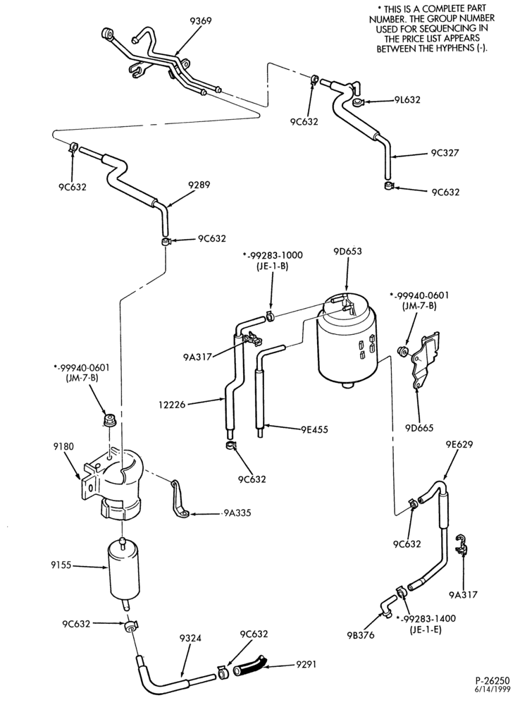 96.1 - 6 CYL. 2.5L-Fuel vapor canister, filter & related parts
