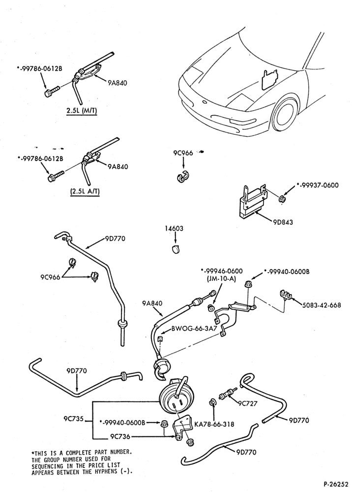 97.1 - 4 CYL. 2.0L-Speed control - production installation