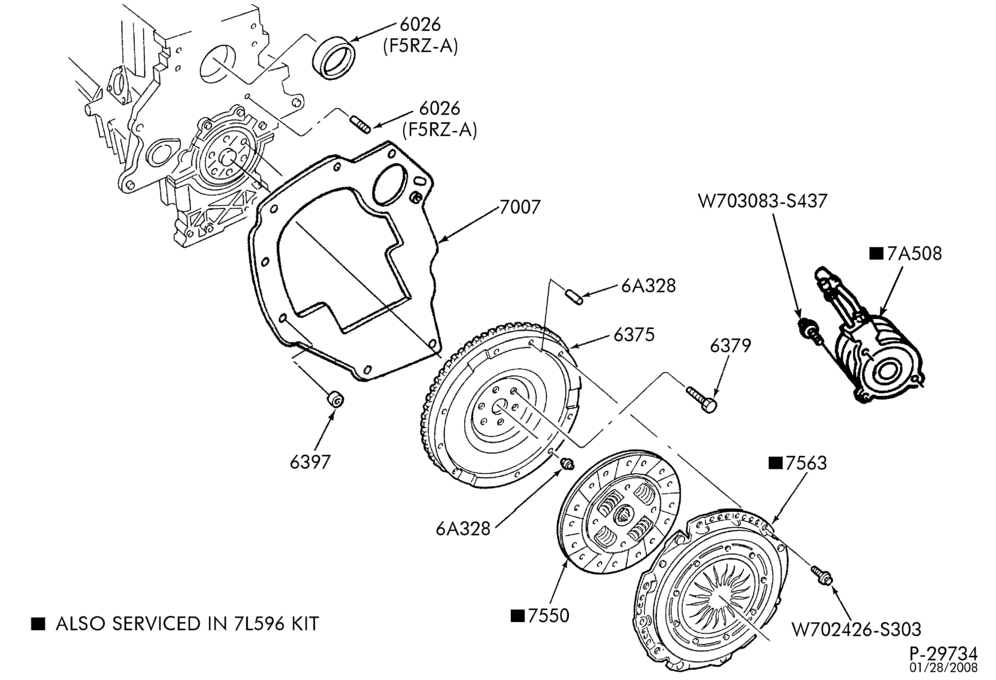 75 - EXTERNAL PARTS-Clutch plate, pressure plate, and relating parts-5/S