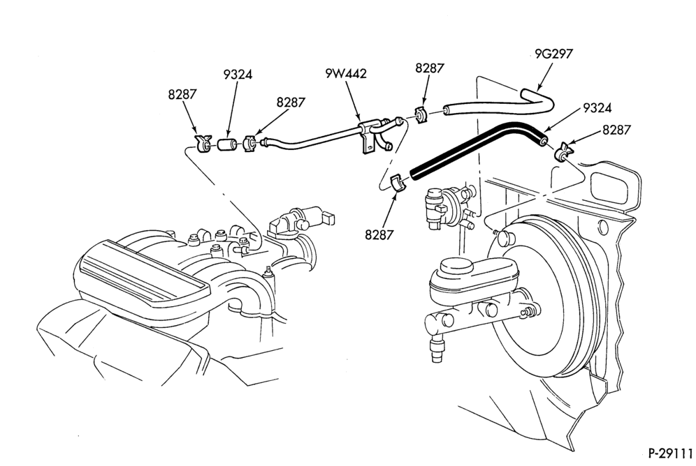 103 - ALTERNATOR, INSTRUMENT CLUSTER, BATTERY-Vacuum system & related parts - 6 cyl. 3.8L