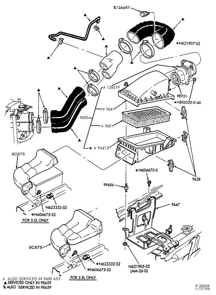 96 - 8 CYL. 5.0L - GAS-Air cleaner