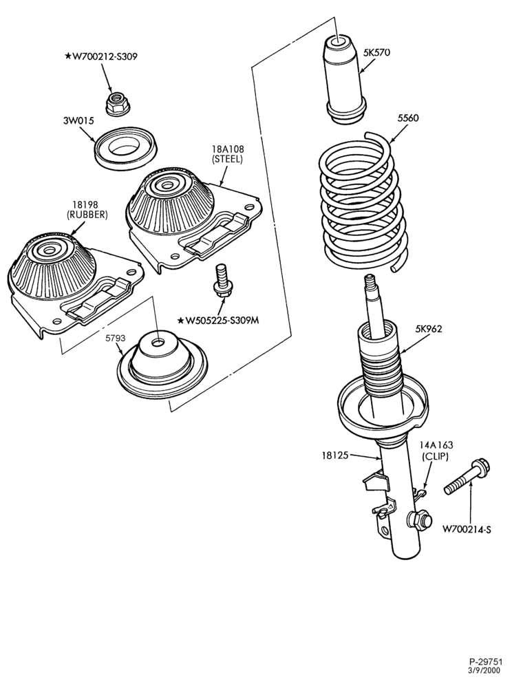 55 - FRAME-REAR SUSPENSION - spring & shock absorber