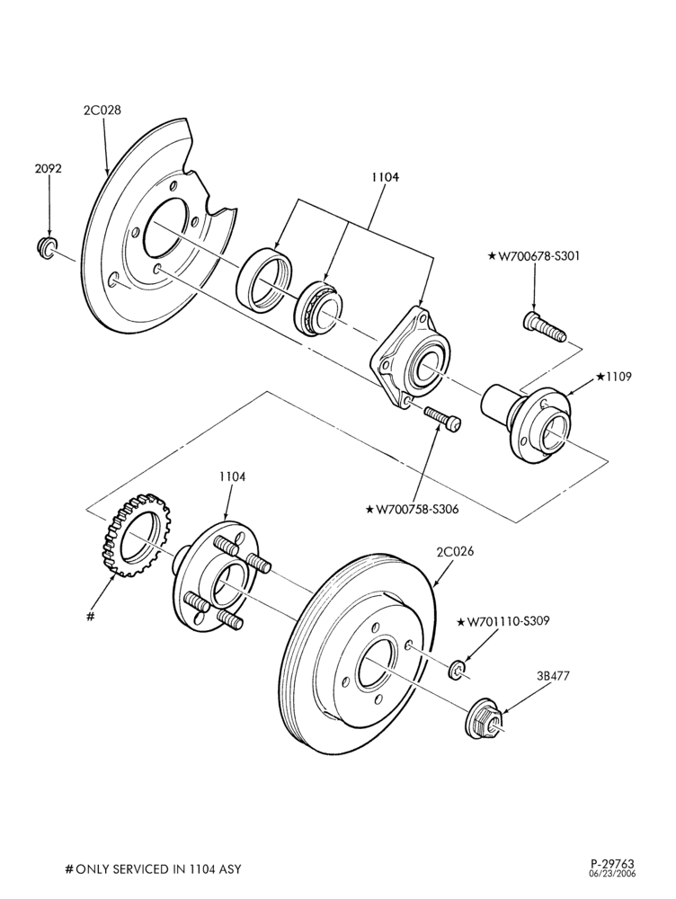 21 - BRAKES-Rear wheel installation - disc