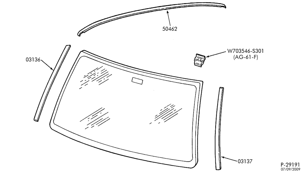 EM - CONTOUR - WINDSHIELD MOULDINGS