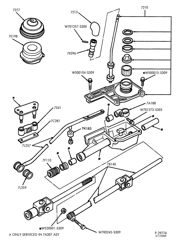 72.1 - EXTERNAL PARTS-Gearshift mechanism - floor mounted-5/S