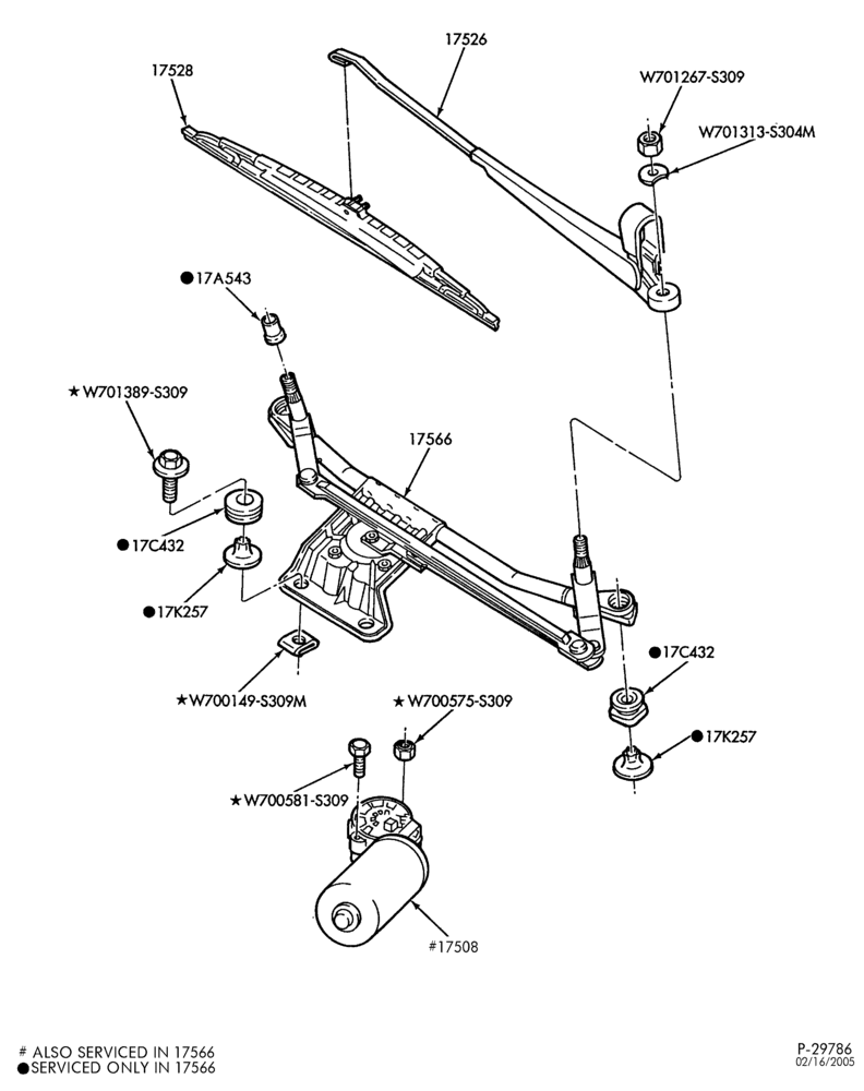 175 - SPEEDOMETER, BUMPERS, MIRRORS AND WIPERS-Windshield - wiper
