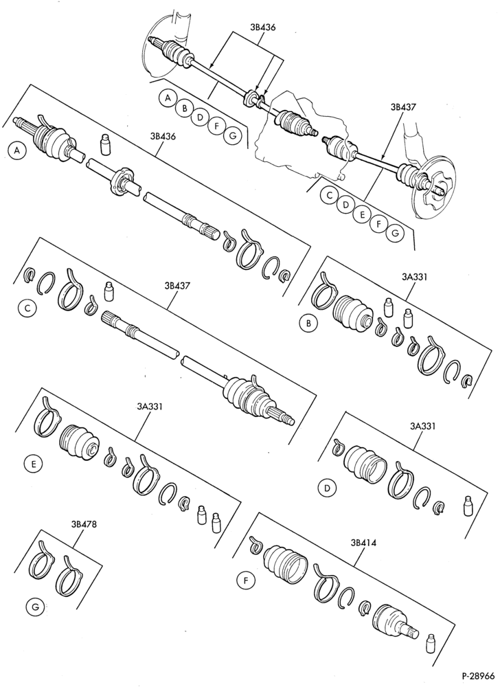 46 - DRIVESHAFT-FRONT WHEEL HALFSHAFT & JOINT ASSEMBLY-TW