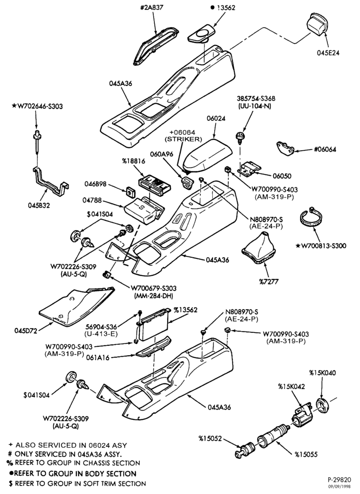 045 - BODY FRONT-Console - floor mounted