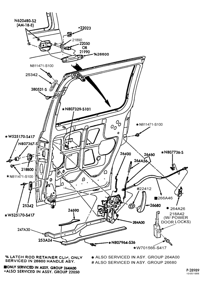 200 - BODY SIDES AND QUARTER-Sliding side door - loatches & lock asy.-TW