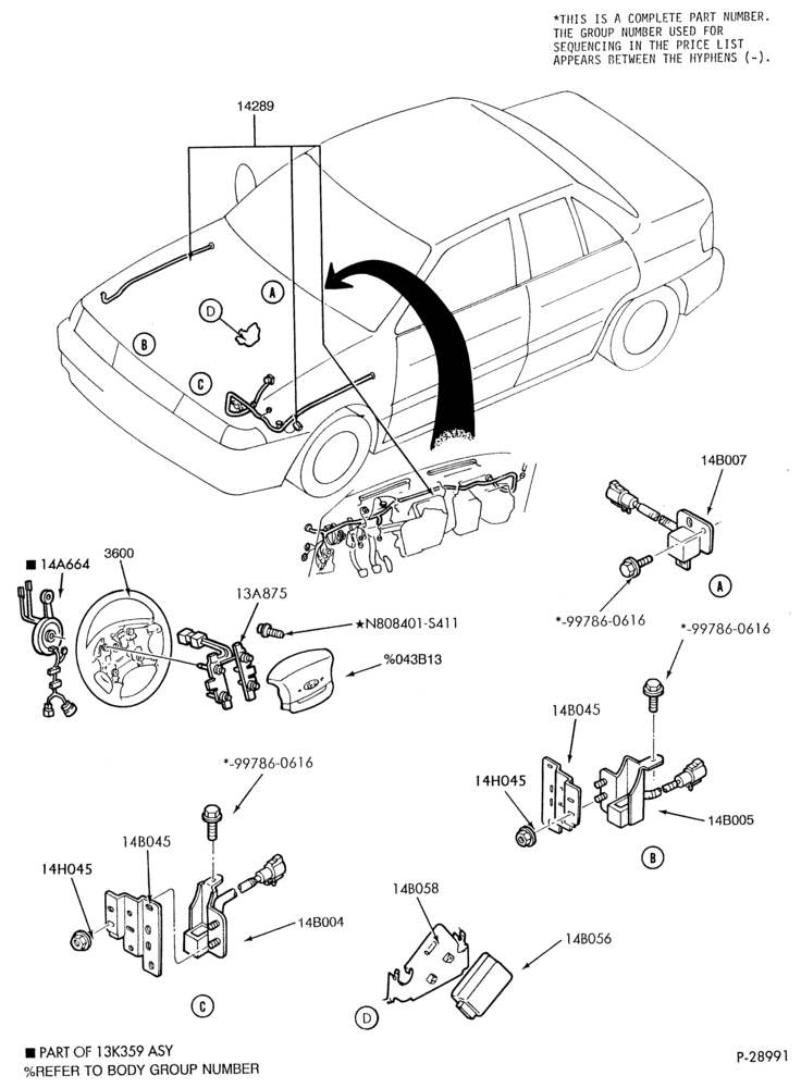 140.4 - ELECTRICAL SYSTEMS-Air bag module, sensors & wiring