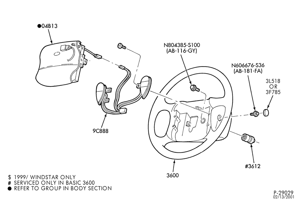 137 - STEERING WHEEL & HORN-4-spoke wheel-TW
