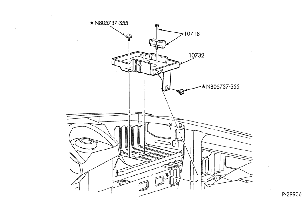 ALTERNATOR, INSTRUMENT CLUSTER, BATTERY-Battery tray and related parts