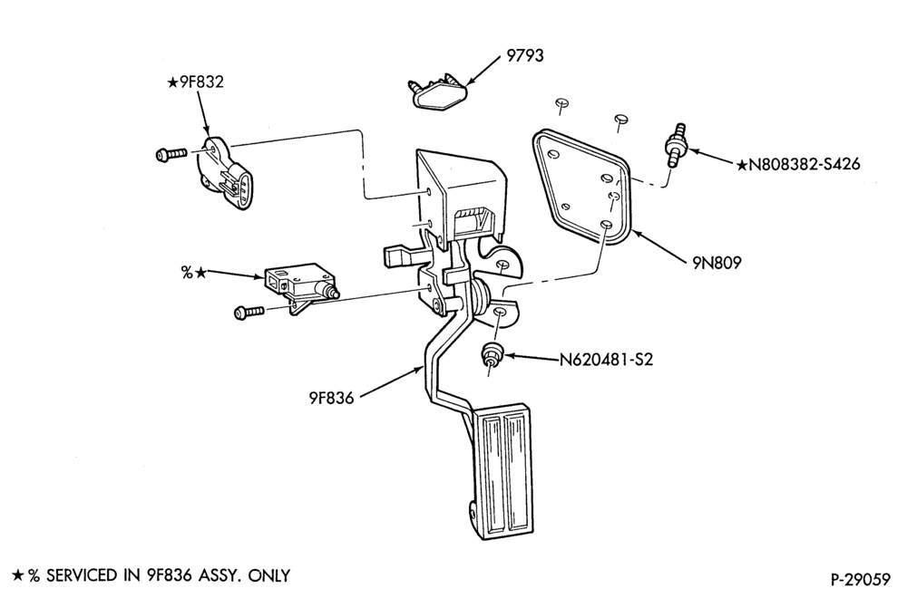 97 - 8 CYL. 7.3L DIESEL-Accelerator linkage