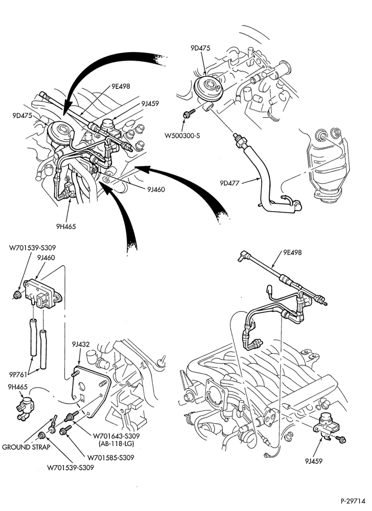 94.5 - 6 CYL. 2.5L-Emission system - exhaust gas recirculation - (E.G.R.)