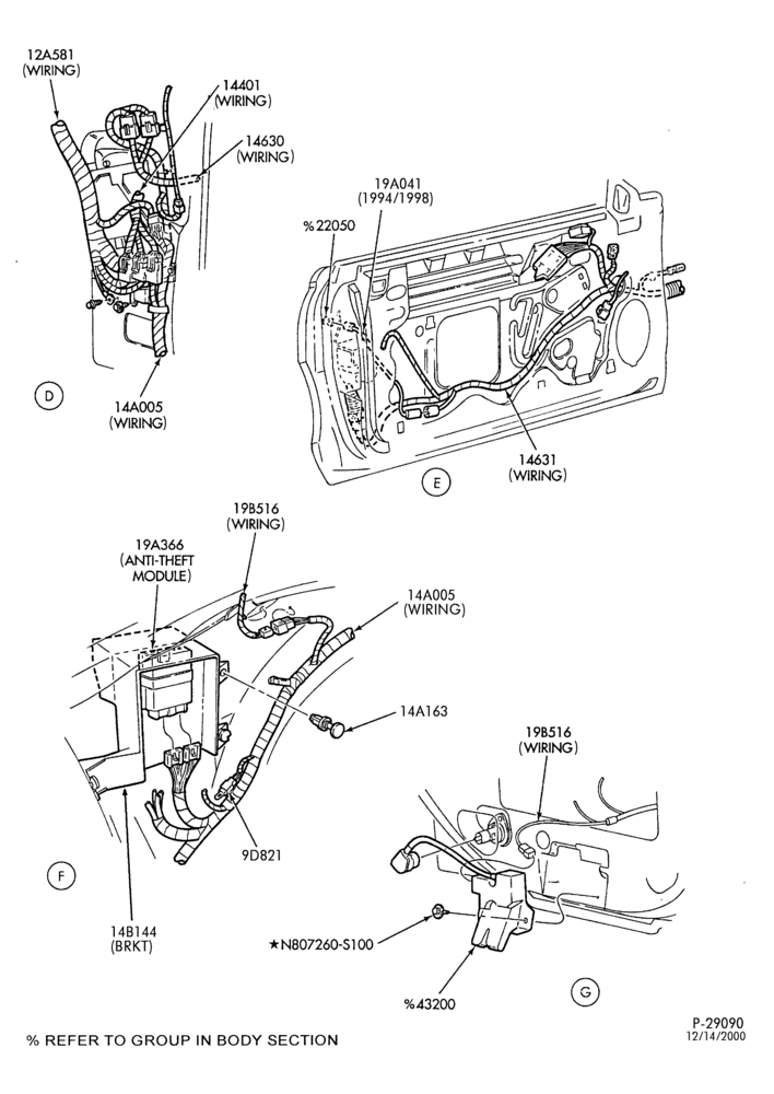 ALTERNATOR, INSTRUMENT CLUSTER, BATTERY-Anti-theft alarm, wiring and related parts - Page B