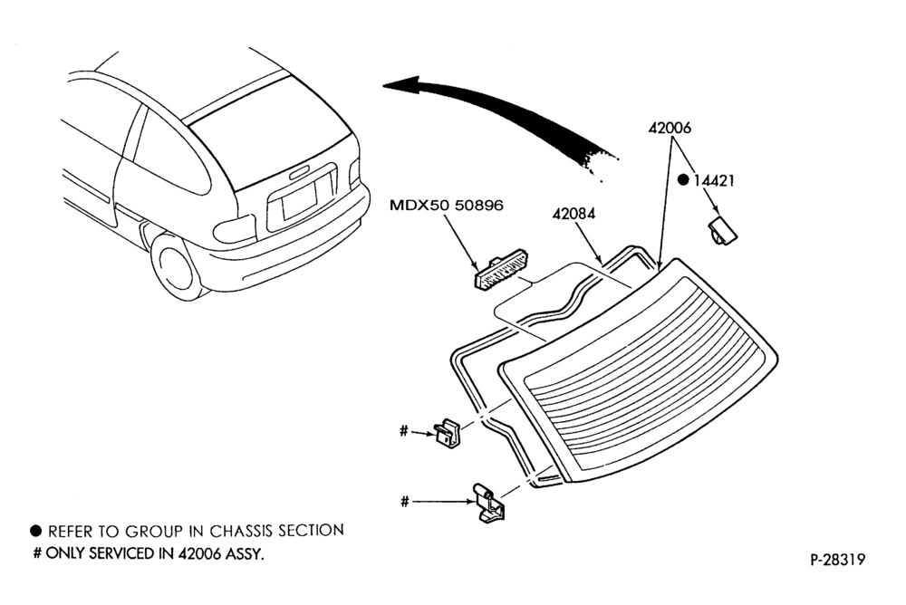 420 - ROOF-Back window - B/T 61