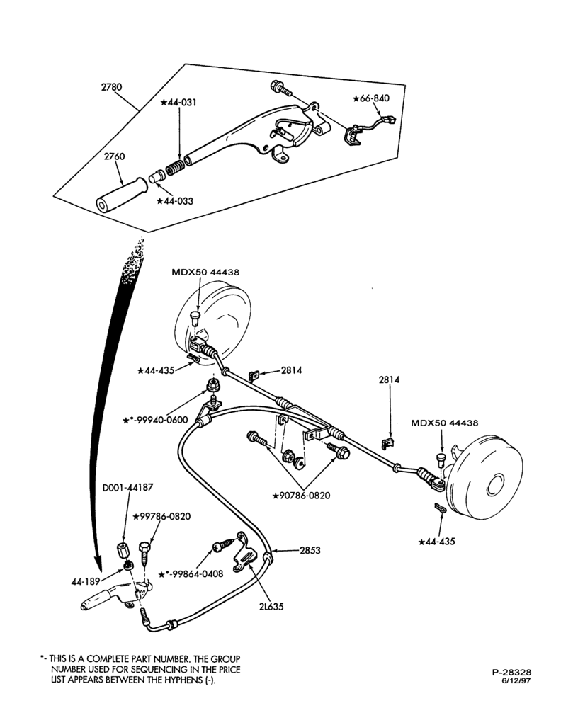 26 - BRAKES-Parking brake system - w/rear drum brake